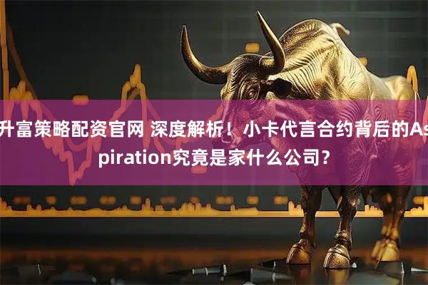 升富策略配资官网 深度解析！小卡代言合约背后的Aspiration究竟是家什么公司？