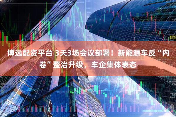 博远配资平台 3天3场会议部署！新能源车反“内卷”整治升级，车企集体表态